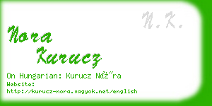 nora kurucz business card